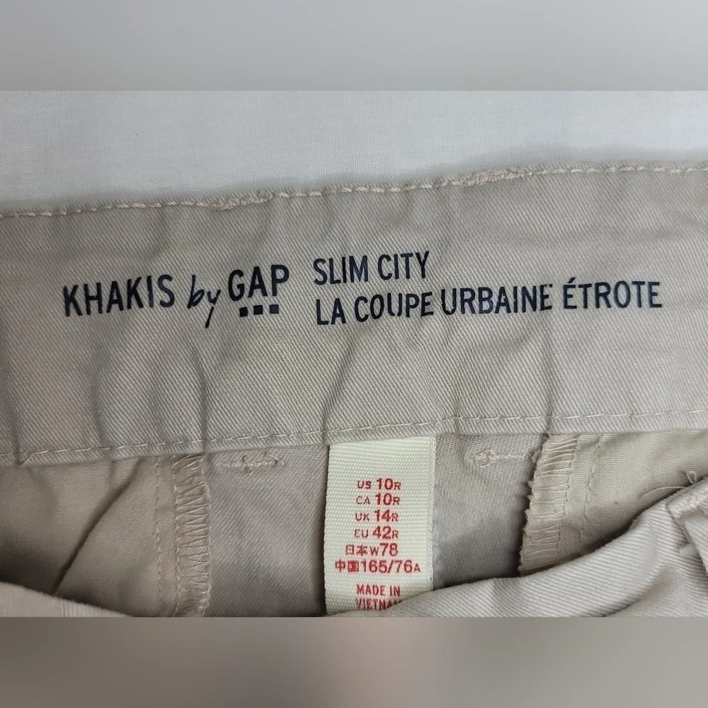 Khakis by Gap Slim City Mid-rise Light Khaki Women's Pants Size 10R - Picture 5 of 13